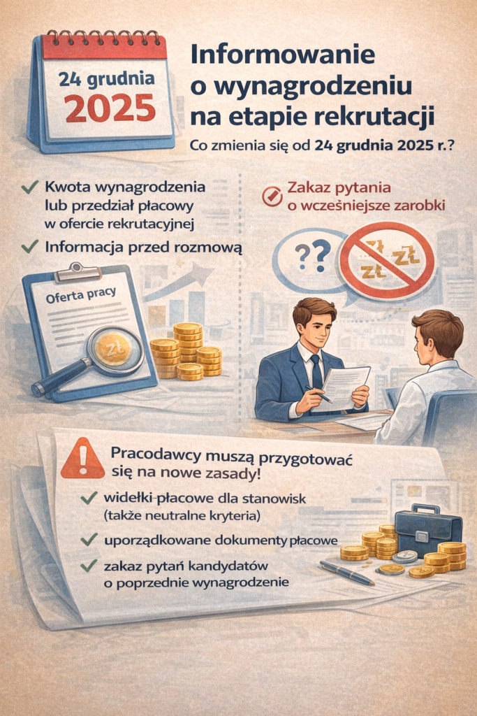 Informowanie o wynagrodzeniu na etapie rekrutacji – co zmienia się od 24 grudnia 2025 r.?